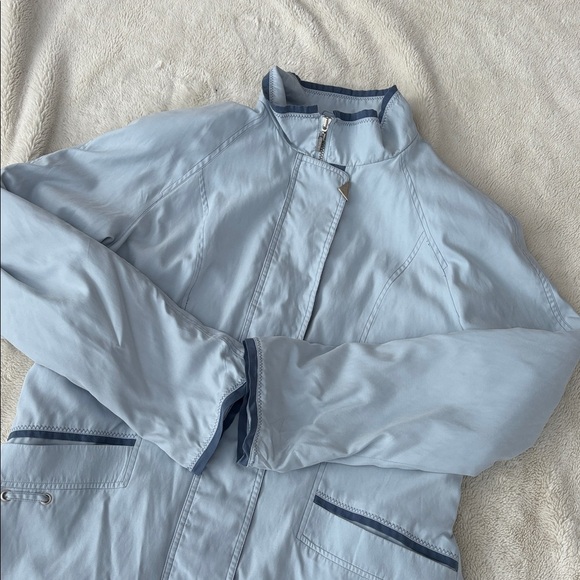 Vintage Sequence Blue Jacket – Size M | Shoulder Pads | Retro | - Picture 2 of 6